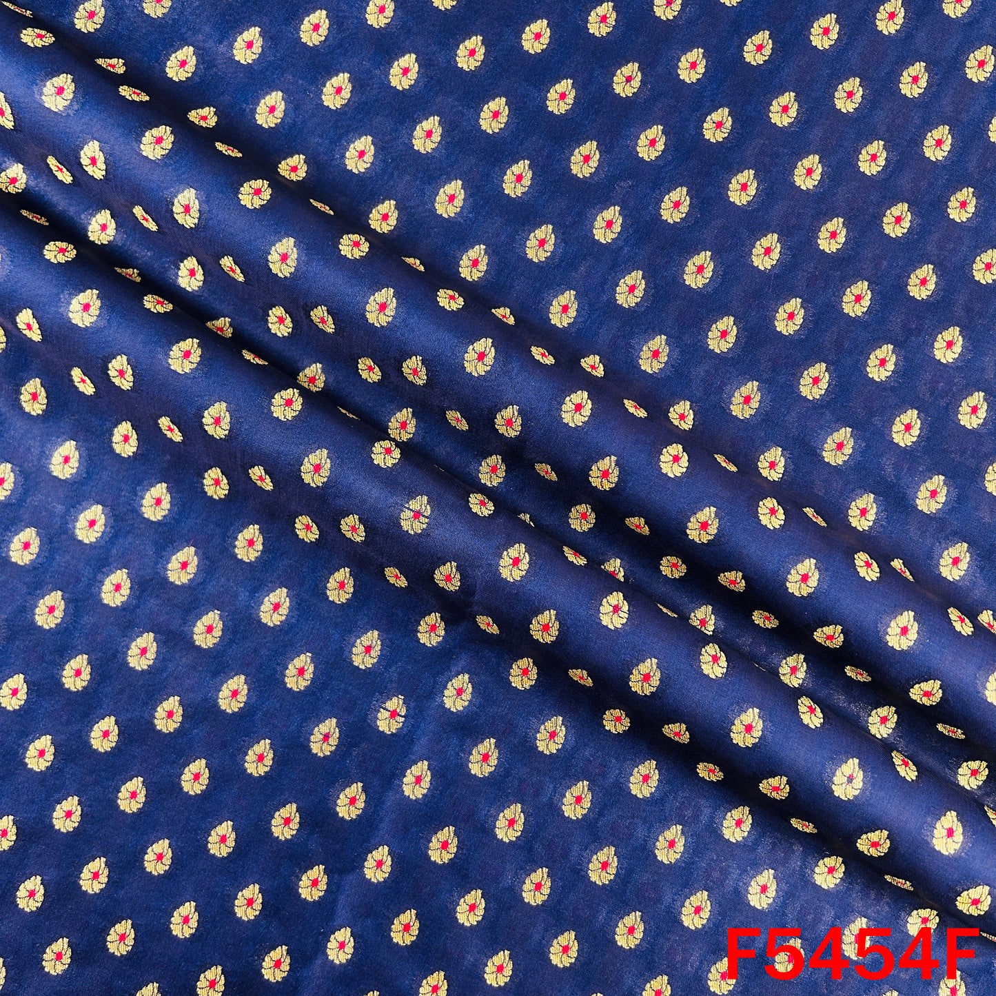 Zari Work Banarasi Brocade Silk Fabric - F5454