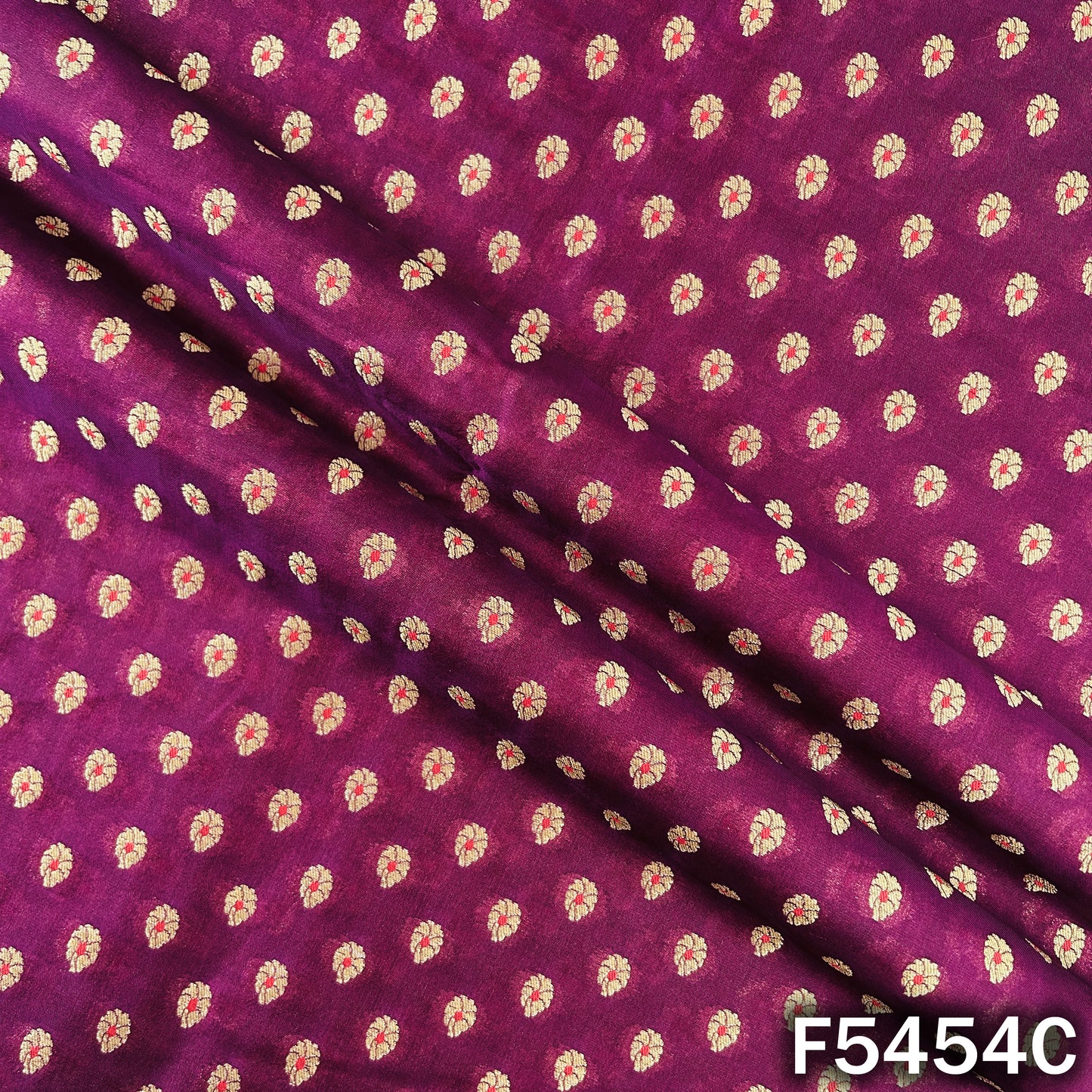 Zari Work Banarasi Brocade Silk Fabric - F5454