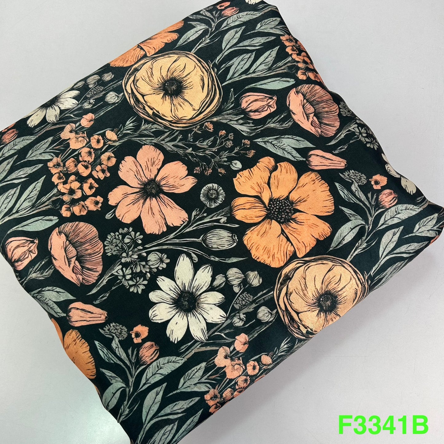 Printed Simmer Silk Fabric-F3341