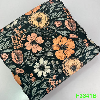 Printed Simmer Silk Fabric-F3341