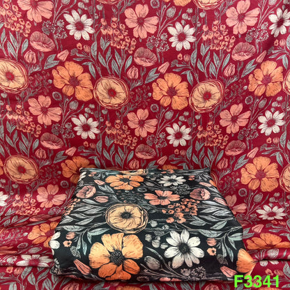 Printed Simmer Silk Fabric-F3341