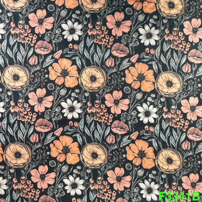 Printed Simmer Silk Fabric-F3341