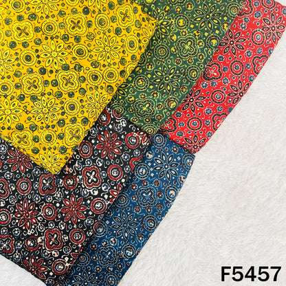 Ajrakh Print Modal Satin Fabric - F5457
