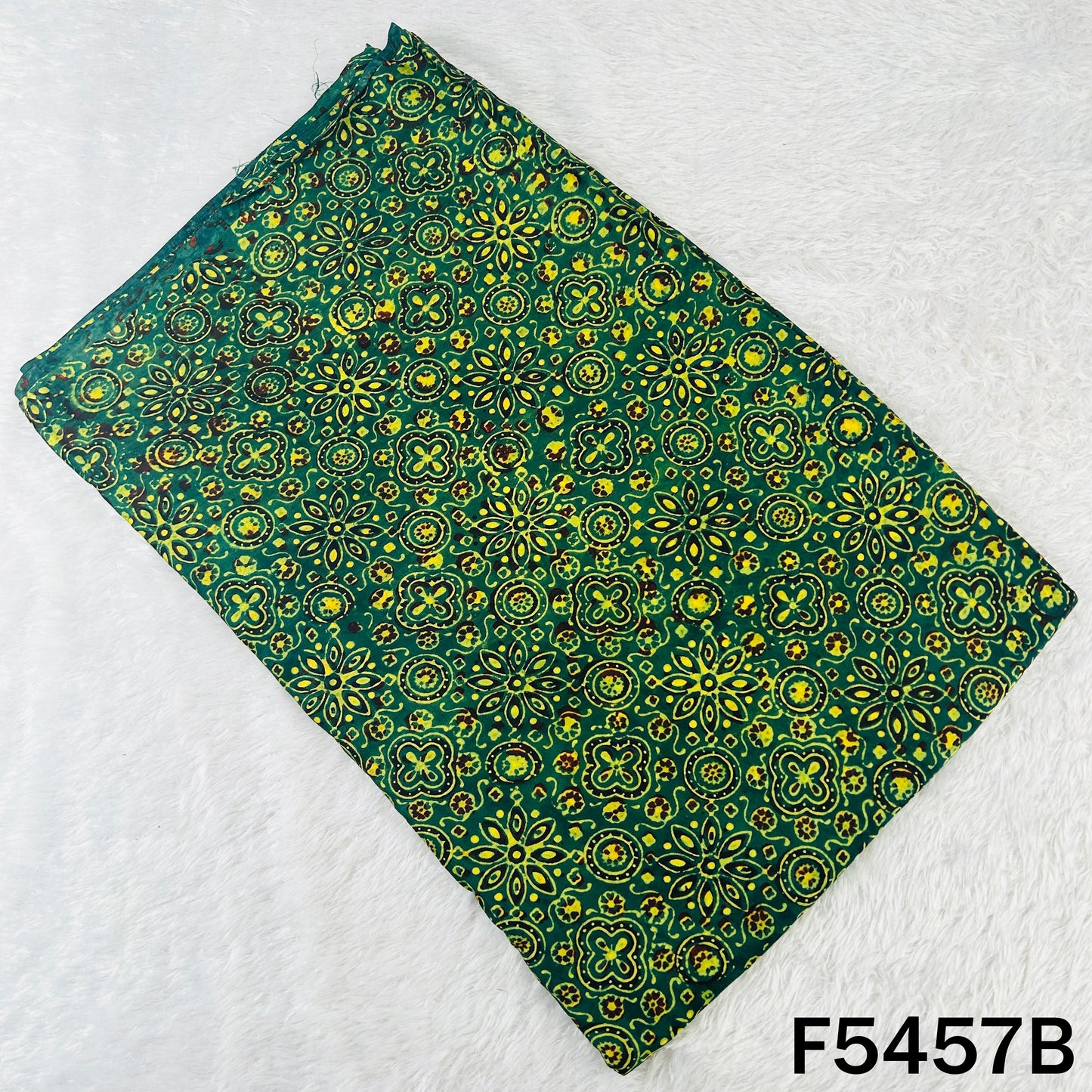 Ajrakh Print Modal Satin Fabric - F5457