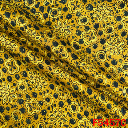 Ajrakh Print Modal Satin Fabric - F5457