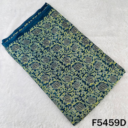 Ajrakh Print Gajji Silk Fabric - F5459