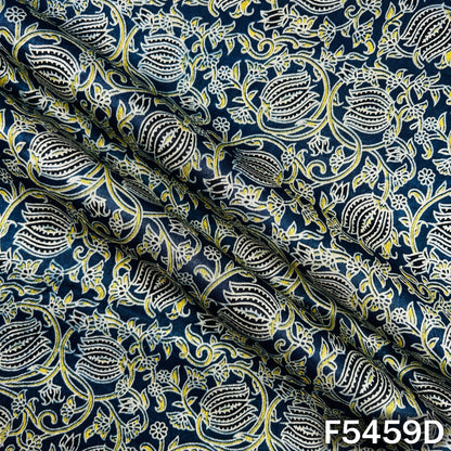 Ajrakh Print Gajji Silk Fabric - F5459