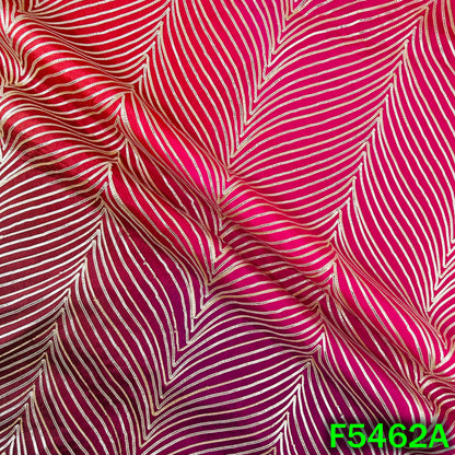 Ombre Shade Gota Patti Work Chinnon Chiffon Fabric - F5462