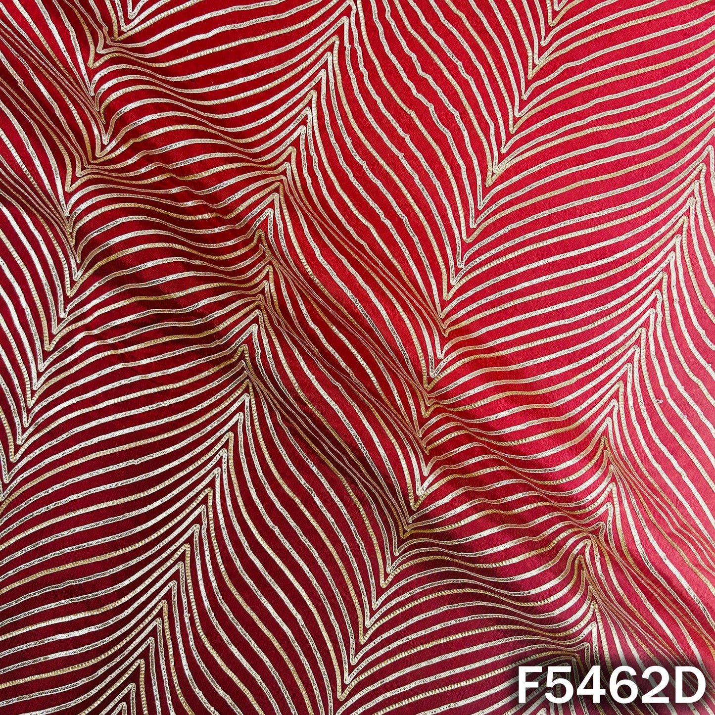 Ombre Shade Gota Patti Work Chinnon Chiffon Fabric - F5462