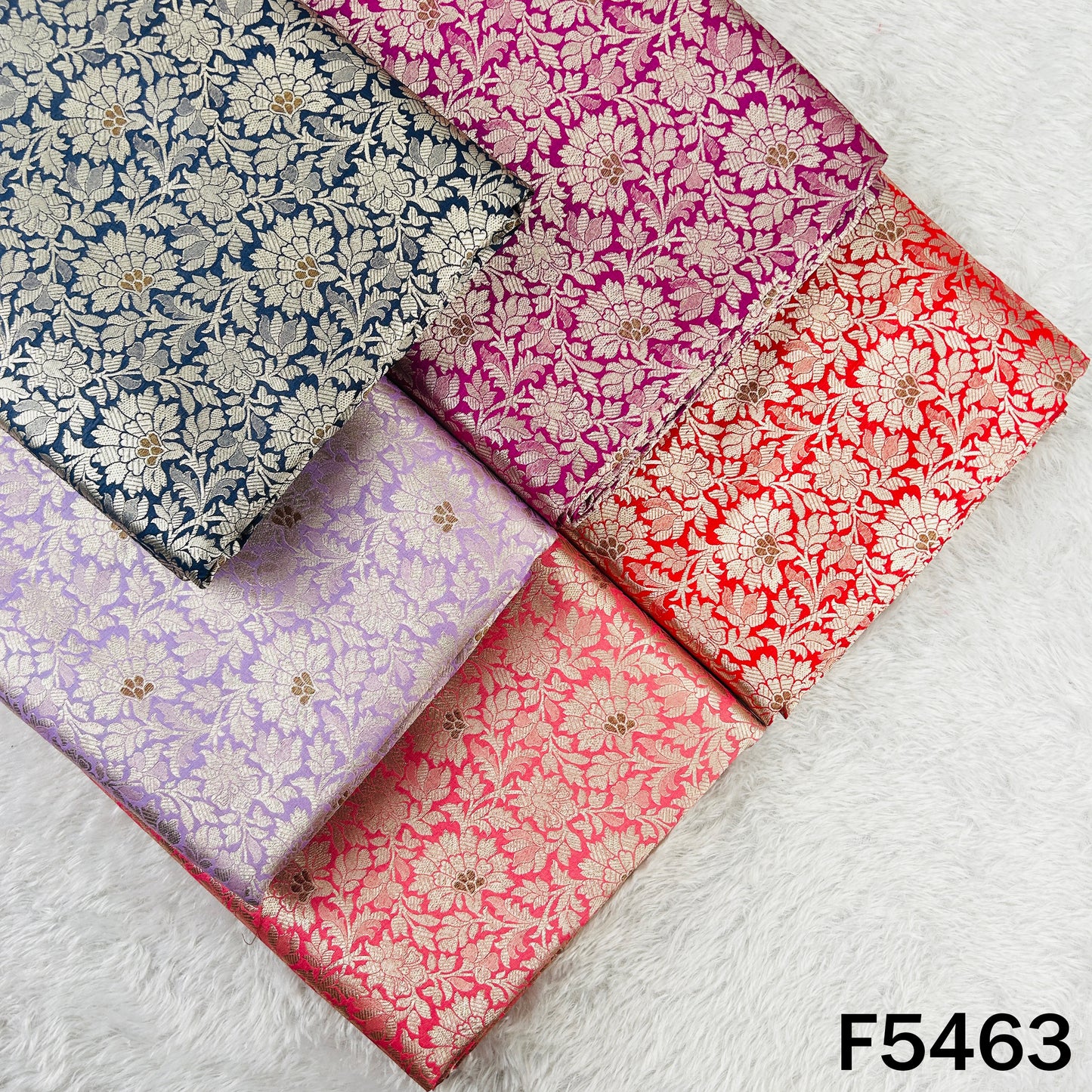 Zari Work Banarasi Brocade Silk Fabric - F5463