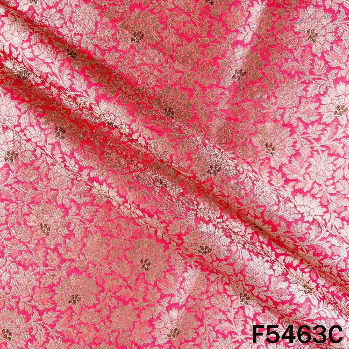 Zari Work Banarasi Brocade Silk Fabric - F5463