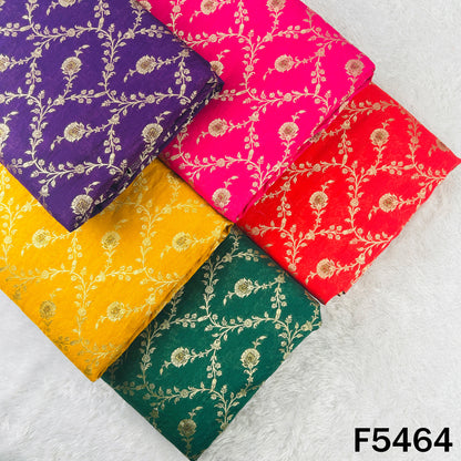 Zari Work Banarasi Brocade Silk Fabric - F5464
