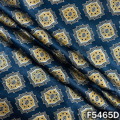 Ajrakh Print Gajji Silk Fabric - F5465