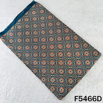 Ajrakh Print Gajji Silk Fabric - F5466