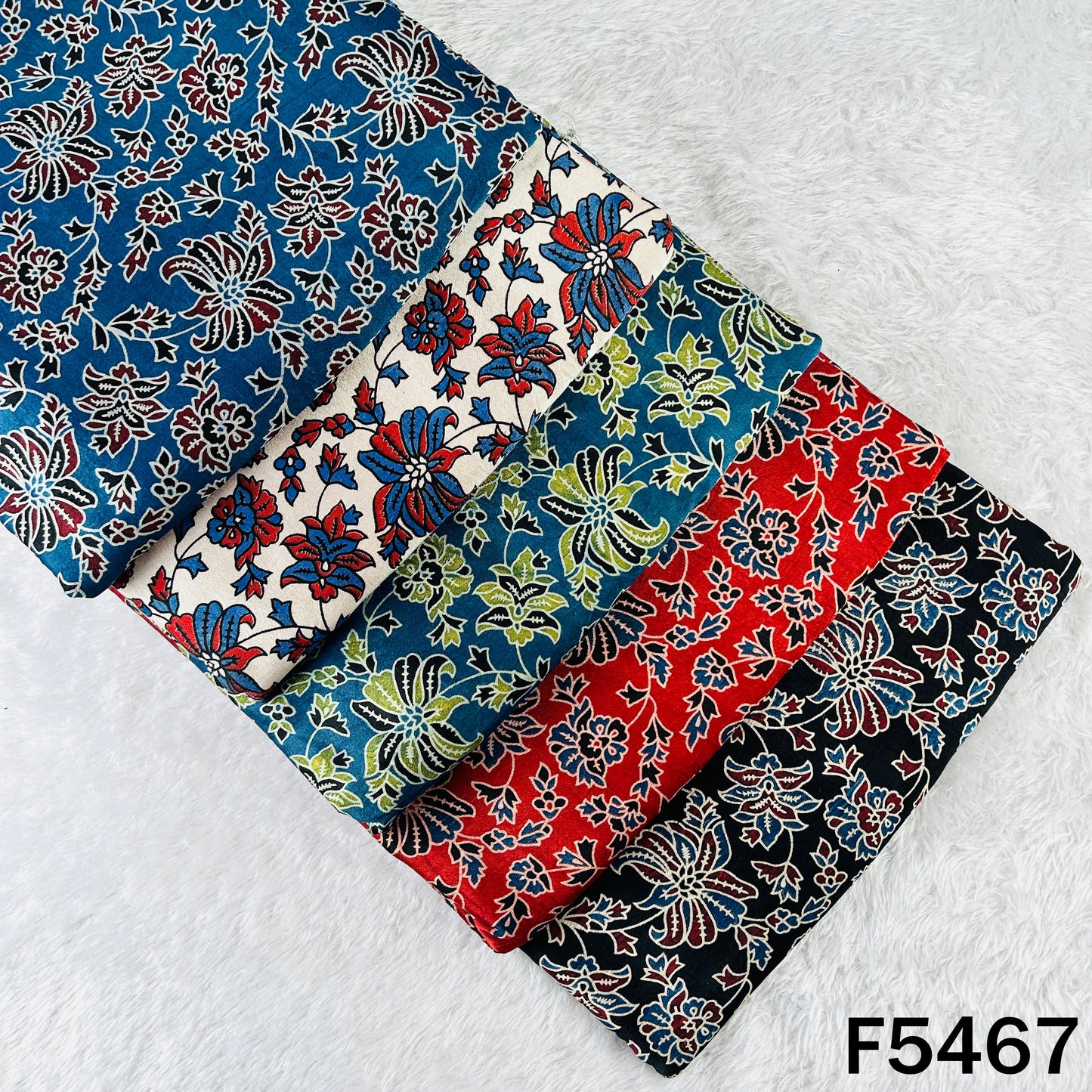 Ajrakh Print Gajji Silk Fabric - F5467