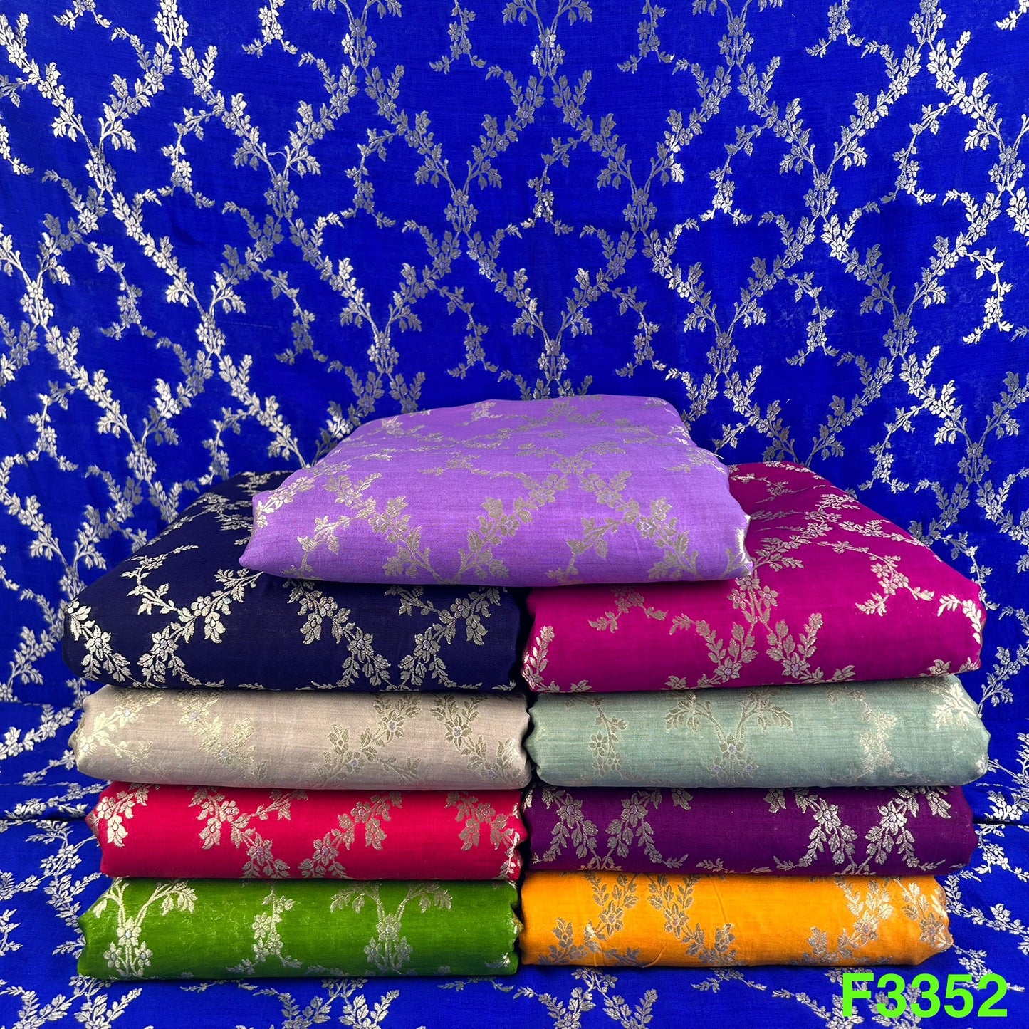 Banarasi Pure Silk Fabric-F3352