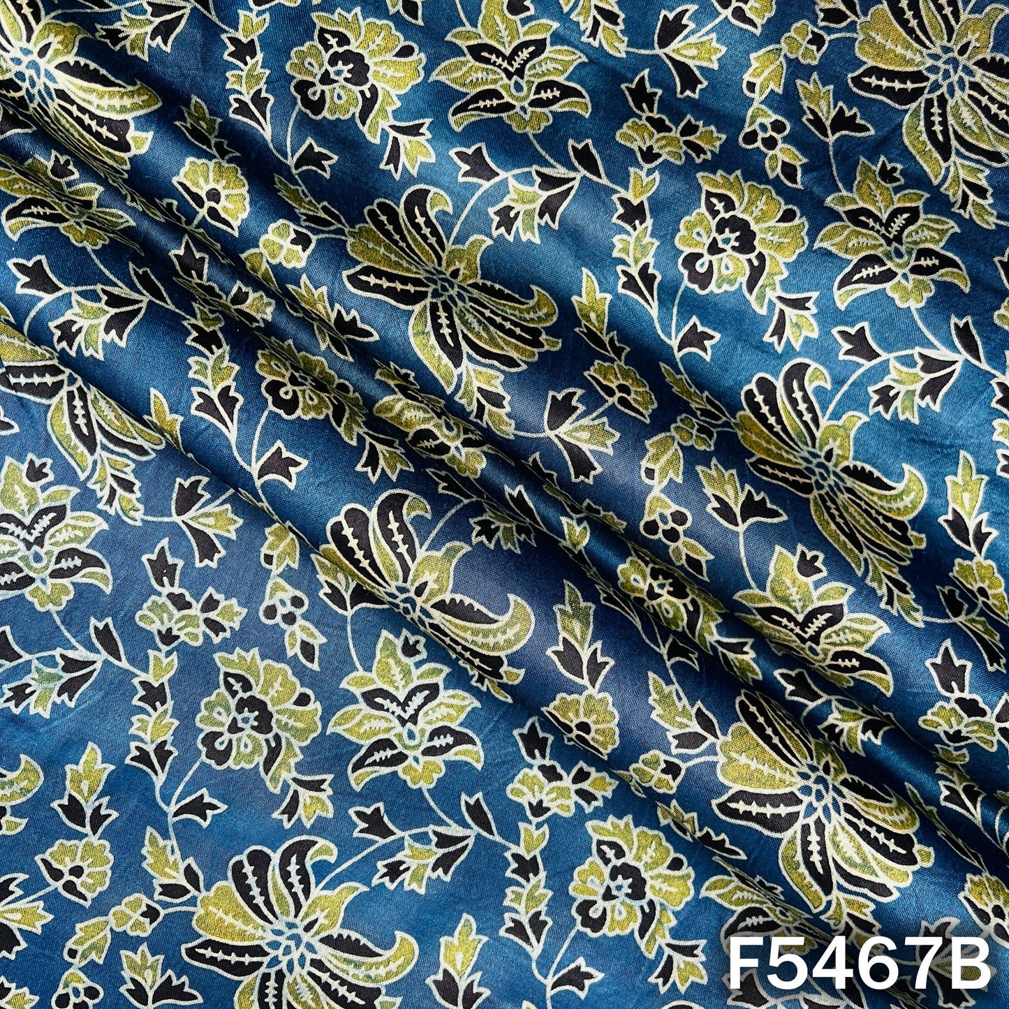 Ajrakh Print Gajji Silk Fabric - F5467