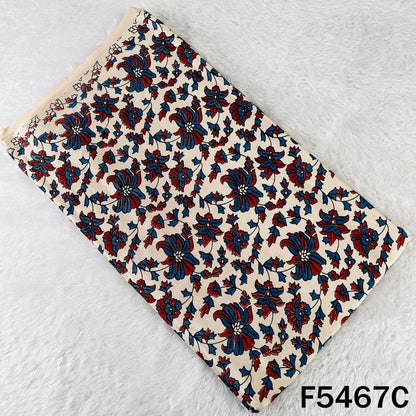 Ajrakh Print Gajji Silk Fabric - F5467