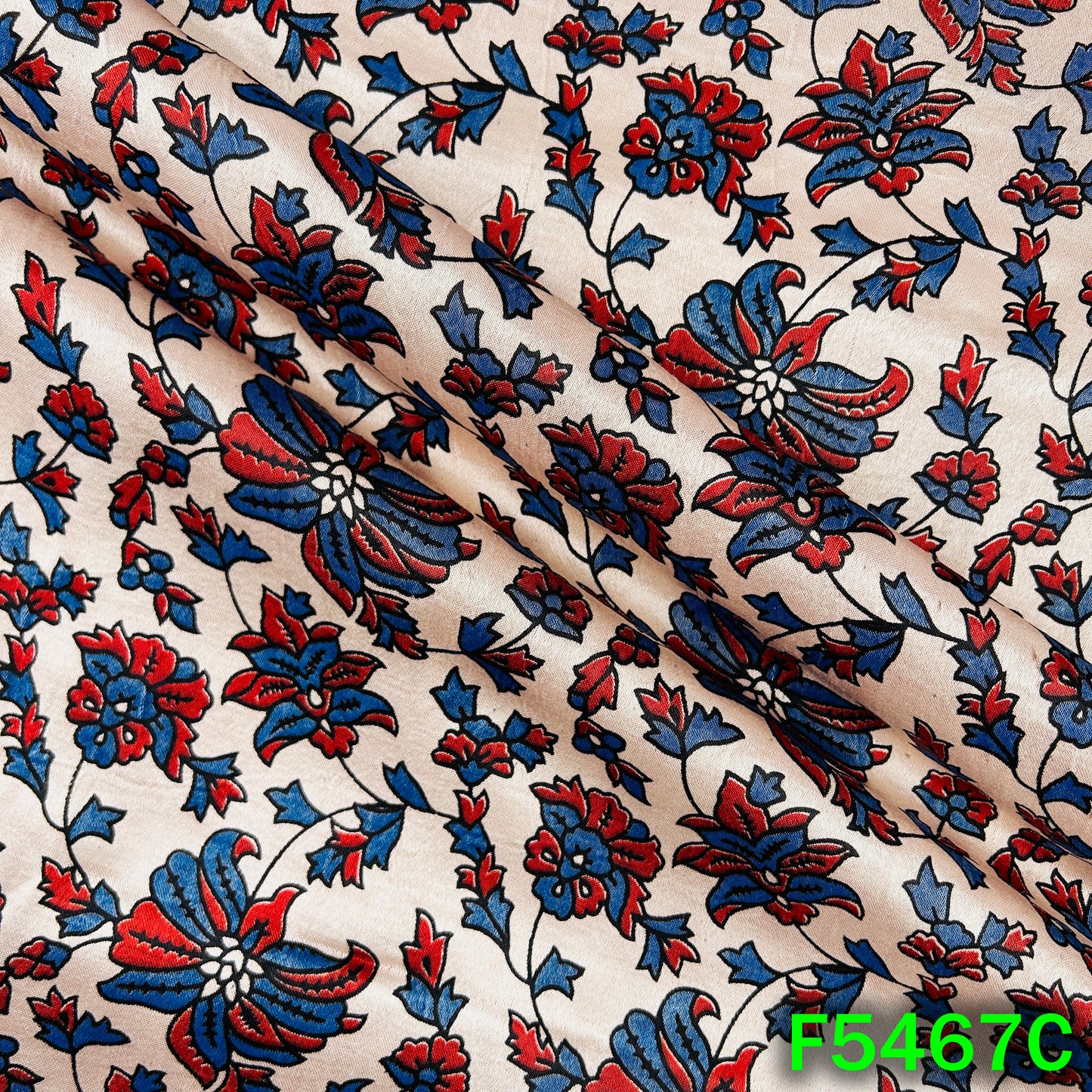 Ajrakh Print Gajji Silk Fabric - F5467
