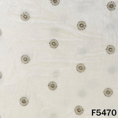 Dyeable Zari Sequins Work Velvet Fabric - F5470