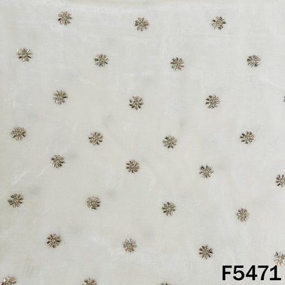 Dyeable Zari Sequins Work Velvet Fabric - F5471