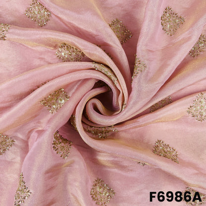 Cut Dana Zari Sequins Work Shimmer Tissue Fabric - F6986