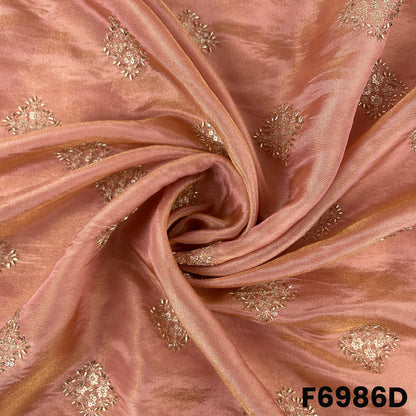 Cut Dana Zari Sequins Work Shimmer Tissue Fabric - F6986