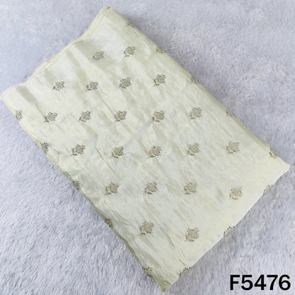 Dyeable Zari Sequins Work Shimmer Tissue Fabric - F5476