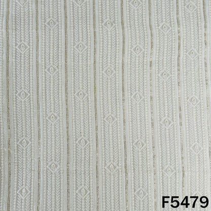 Dyeable Thread Sequins Embroidered Georgette Fabric - F5479