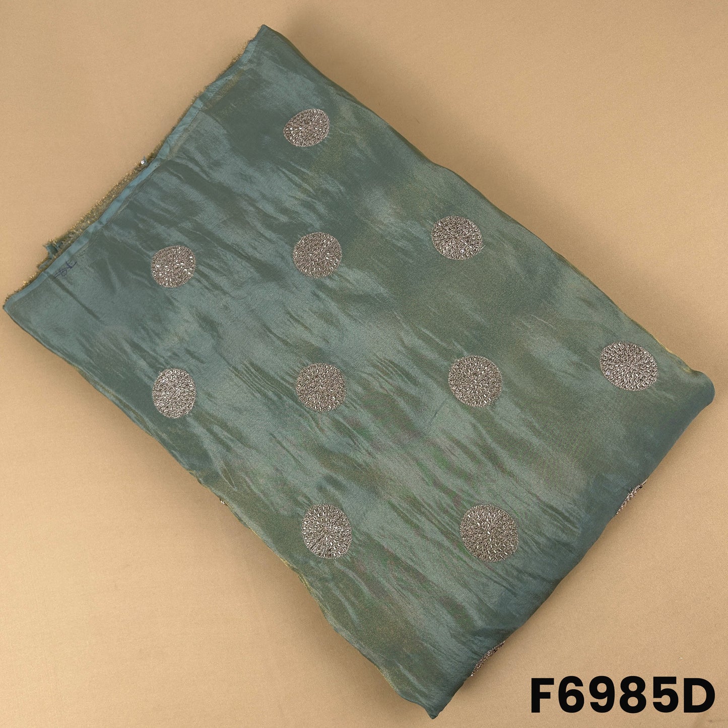 Cut Dana Zari Work Shimmer Tissue Fabric - F6985