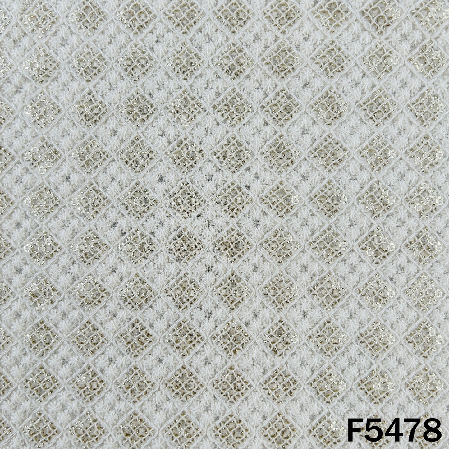 Dyeable Thread Sequins Embroidered Georgette Fabric - F5478