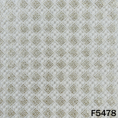 Dyeable Thread Sequins Embroidered Georgette Fabric - F5478