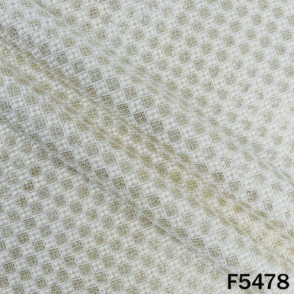 Dyeable Thread Sequins Embroidered Georgette Fabric - F5478