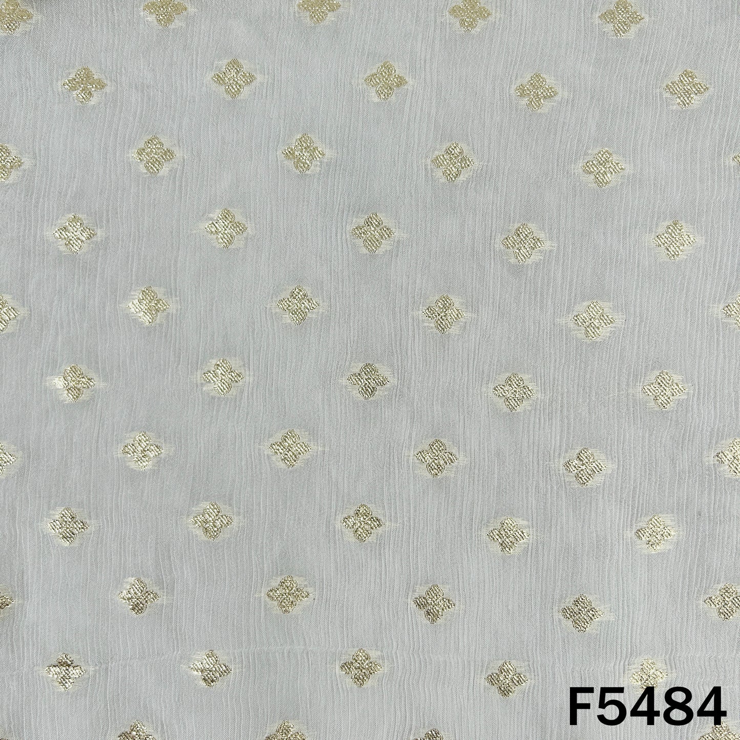 Dyeable Zari Work Chinnon Chiffon Fabric - F5484