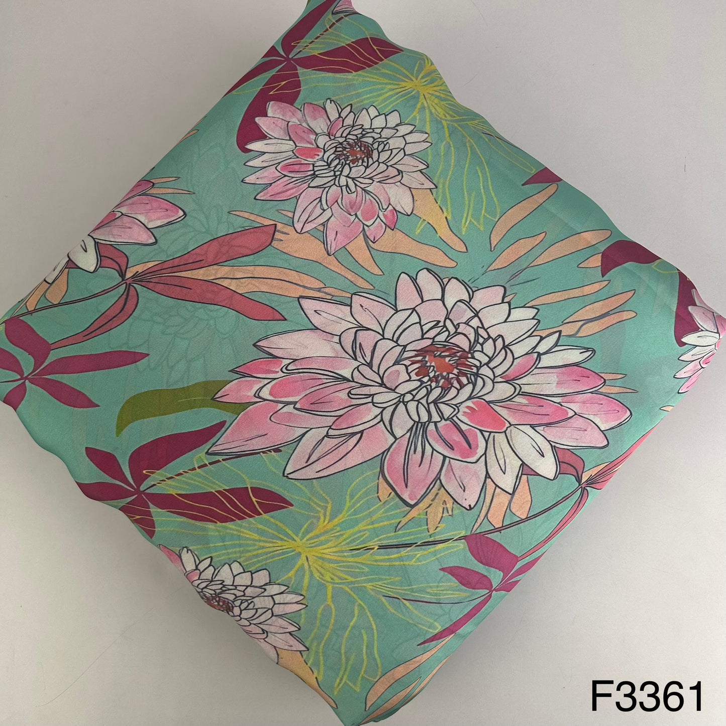 Printed Satin Crepe Fabric-F3361