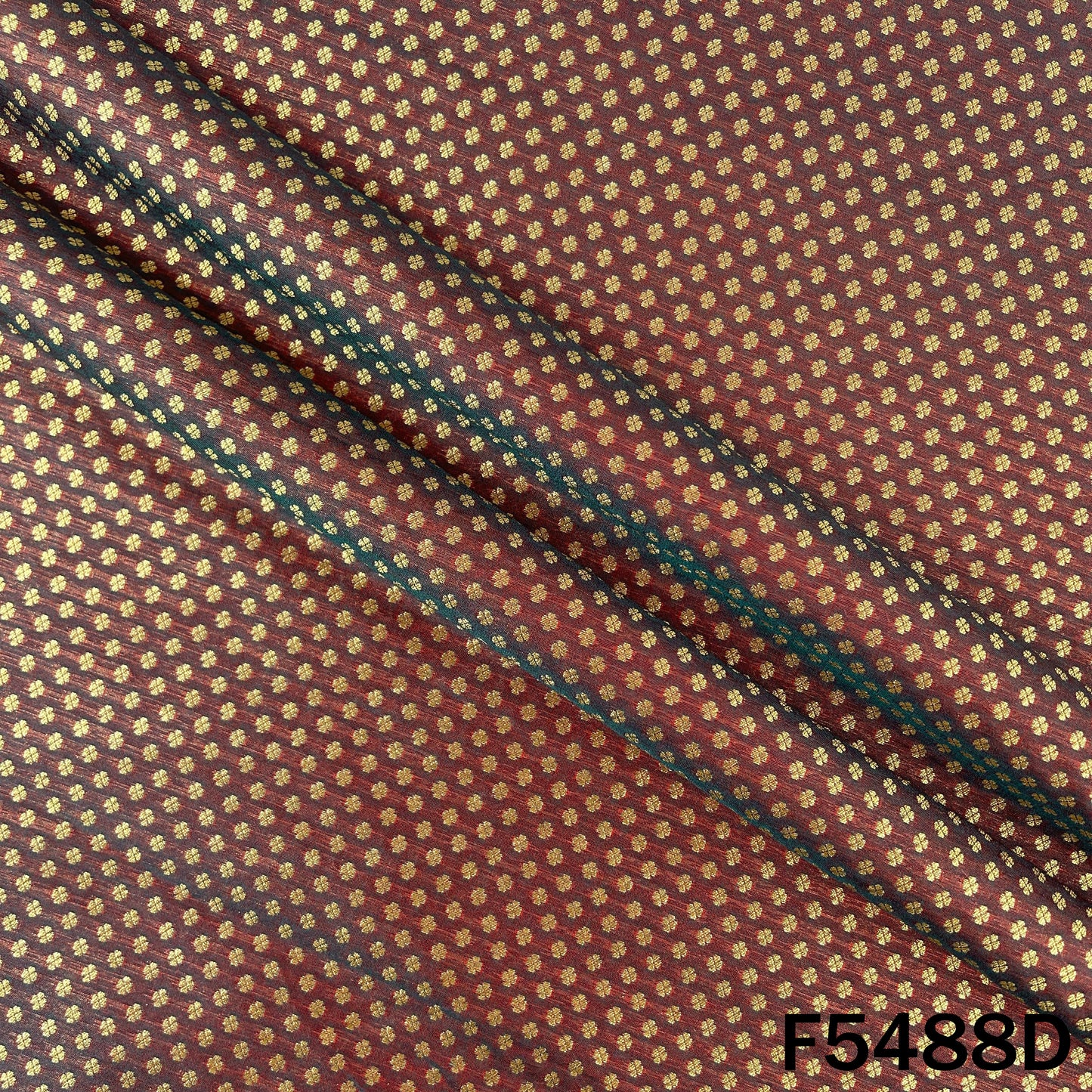 Zari Work Brocade Silk Fabric - F5488