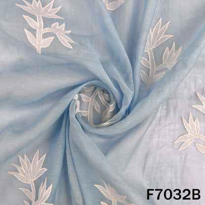 Thread Work Pure Mul Chanderi Fabric - F7032