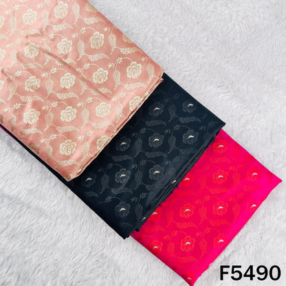 Zari Work Jacquard Silk Fabric - F5490