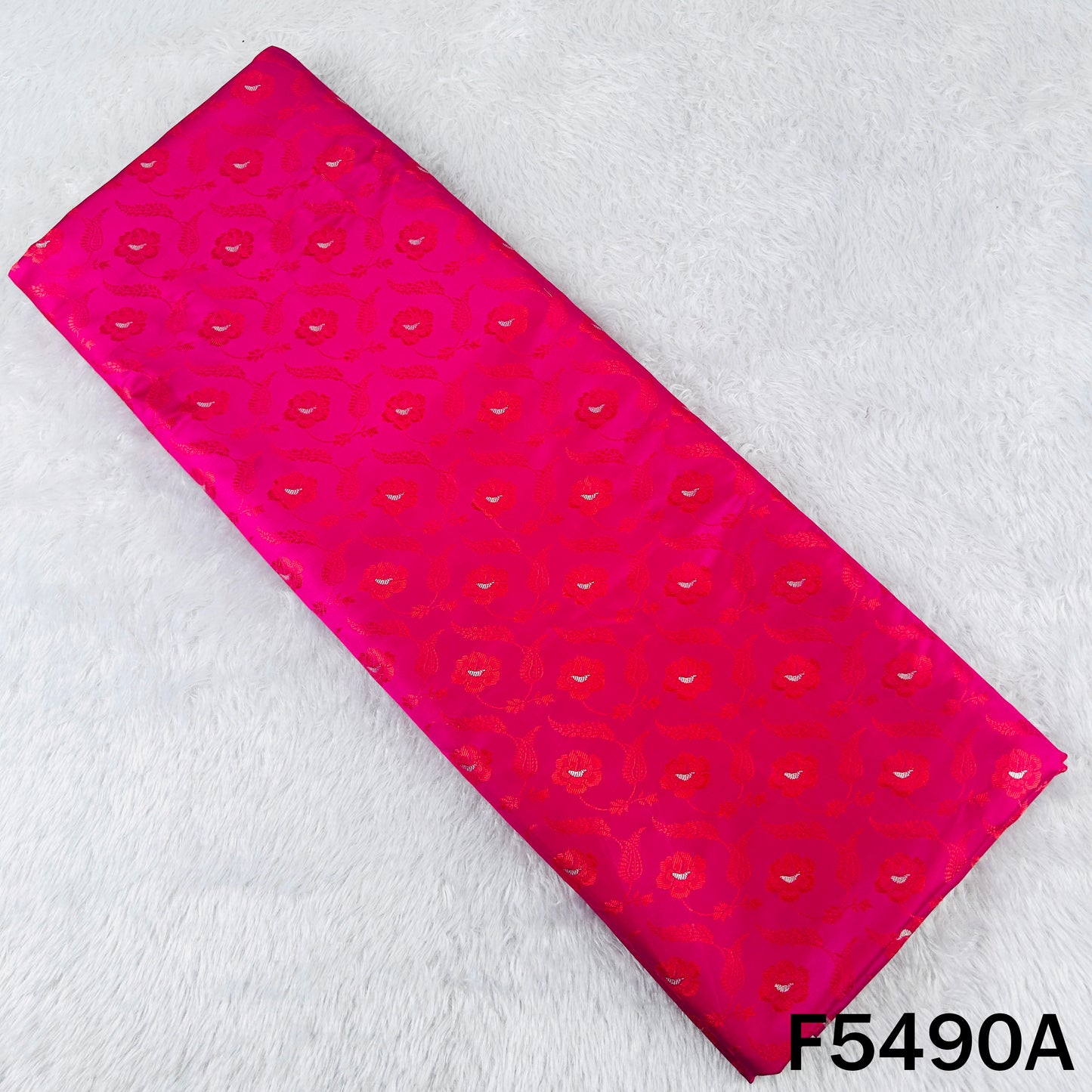 Zari Work Jacquard Silk Fabric - F5490