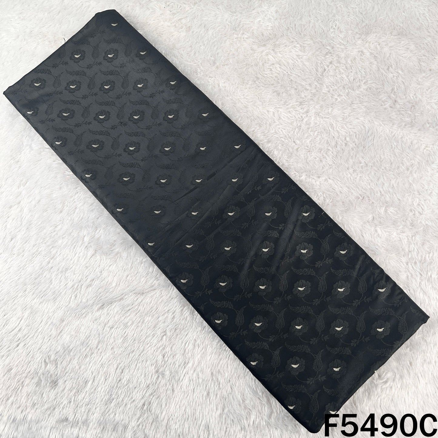 Zari Work Jacquard Silk Fabric - F5490