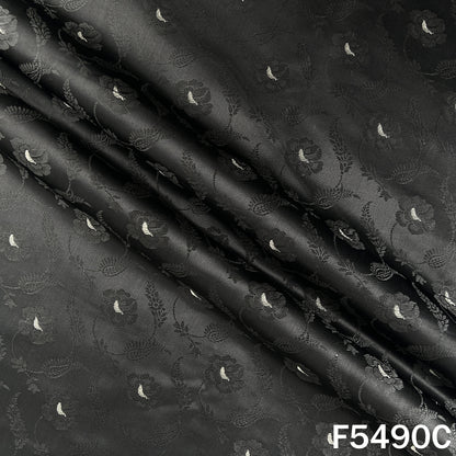 Zari Work Jacquard Silk Fabric - F5490