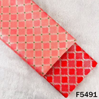 Zari Work Banarasi Brocade Silk Fabric - F5491