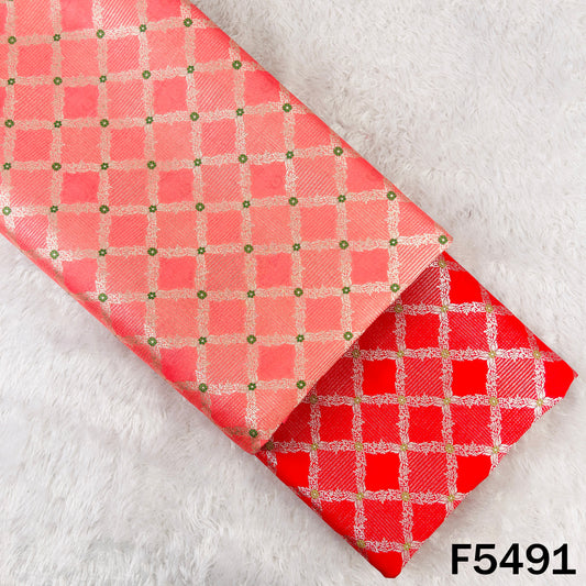 Zari Work Banarasi Brocade Silk Fabric - F5491