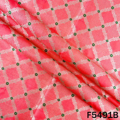 Zari Work Banarasi Brocade Silk Fabric - F5491