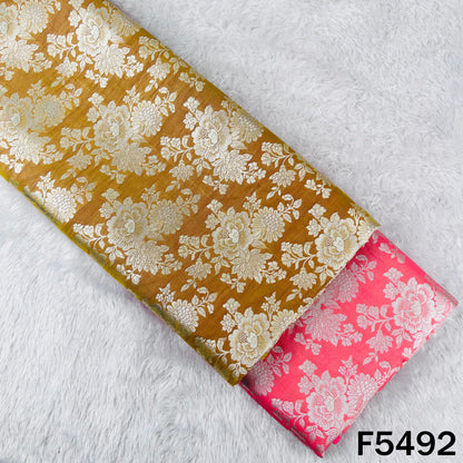 Zari Work Banarasi Brocade Silk Fabric - F5492