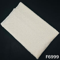 Dyeable Thread Sequins Work Chanderi Silk Fabric - F6999