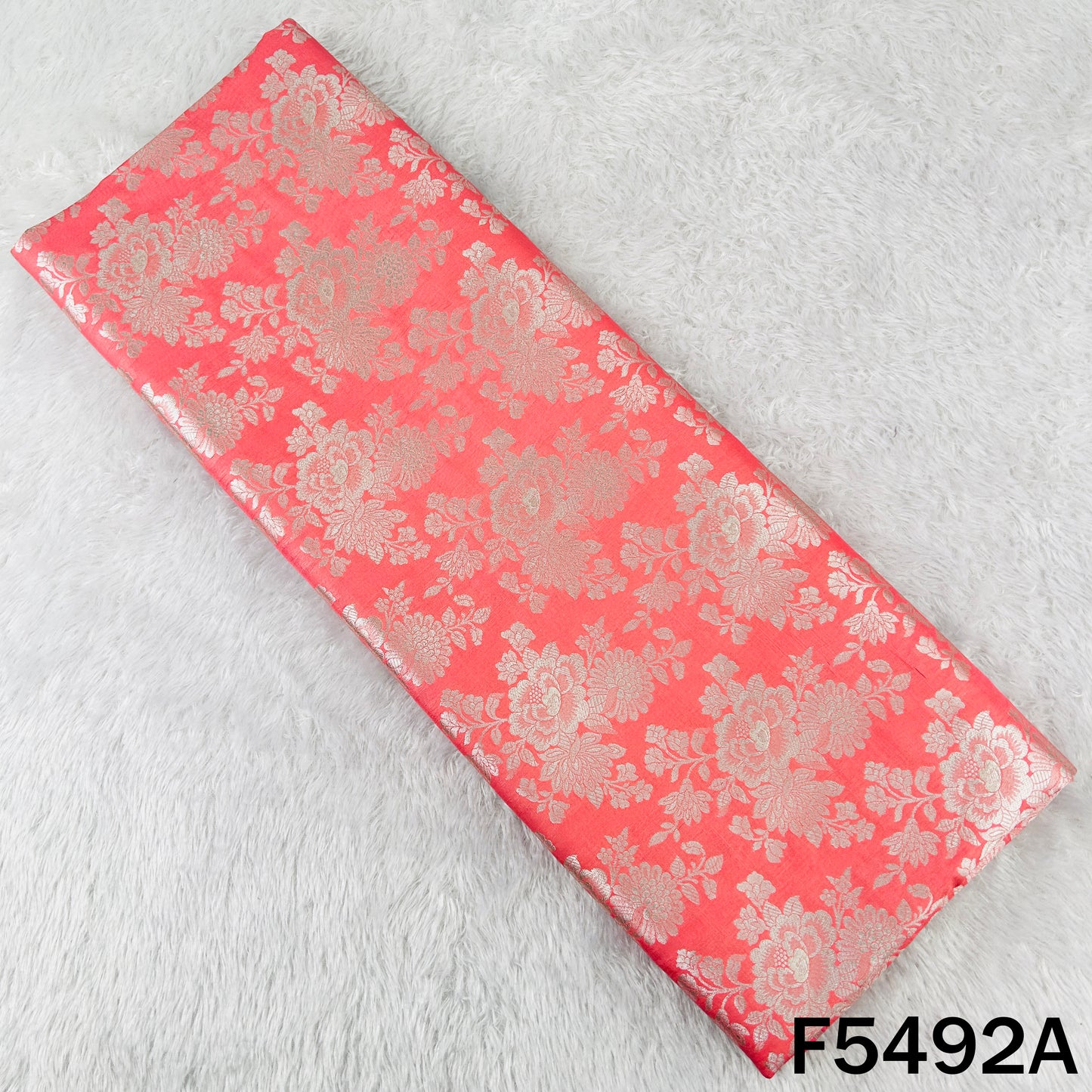 Zari Work Banarasi Brocade Silk Fabric - F5492