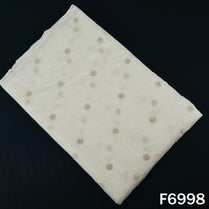Dyeable Cut Dana Zari Work Chanderi Silk Fabric - F6998