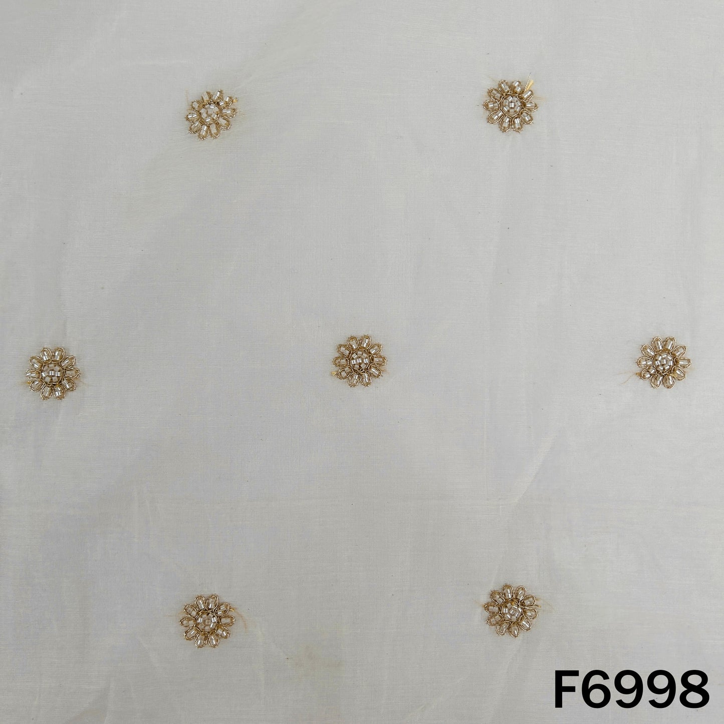 Dyeable Cut Dana Zari Work Chanderi Silk Fabric - F6998