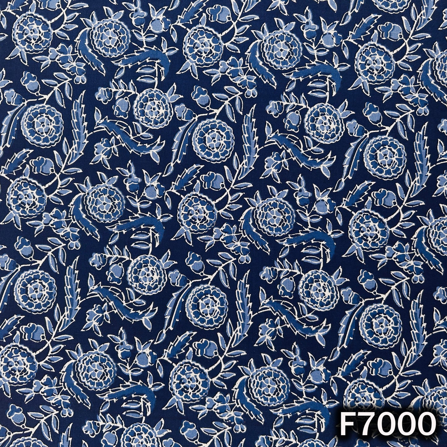 Indigo Print Cambric Cotton Fabric - F7000